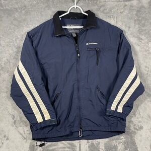 AE Performance‎ Navy Blue Jacket Double Stripe Sleeve Men's Large